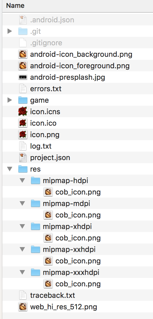 Folder structure of game home directory