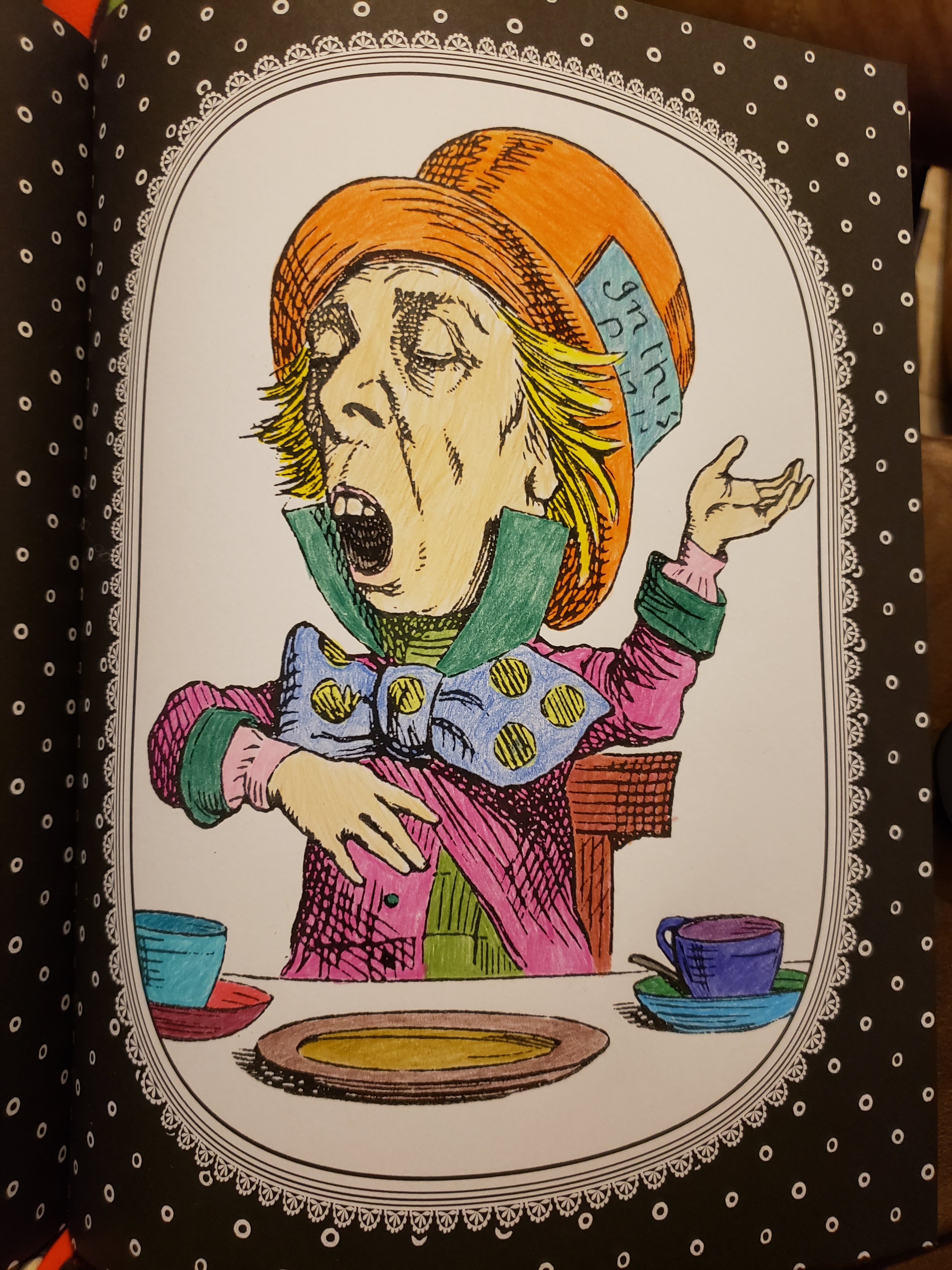 Mad hatter colored in