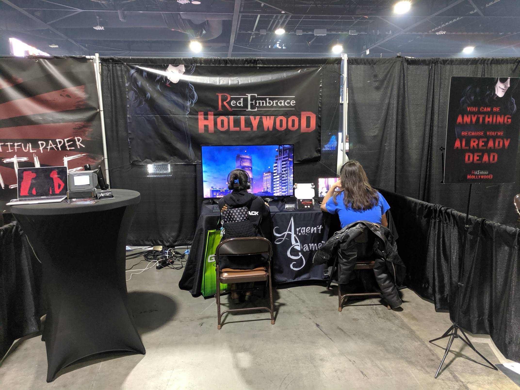 attendees playing red embrace hollywood