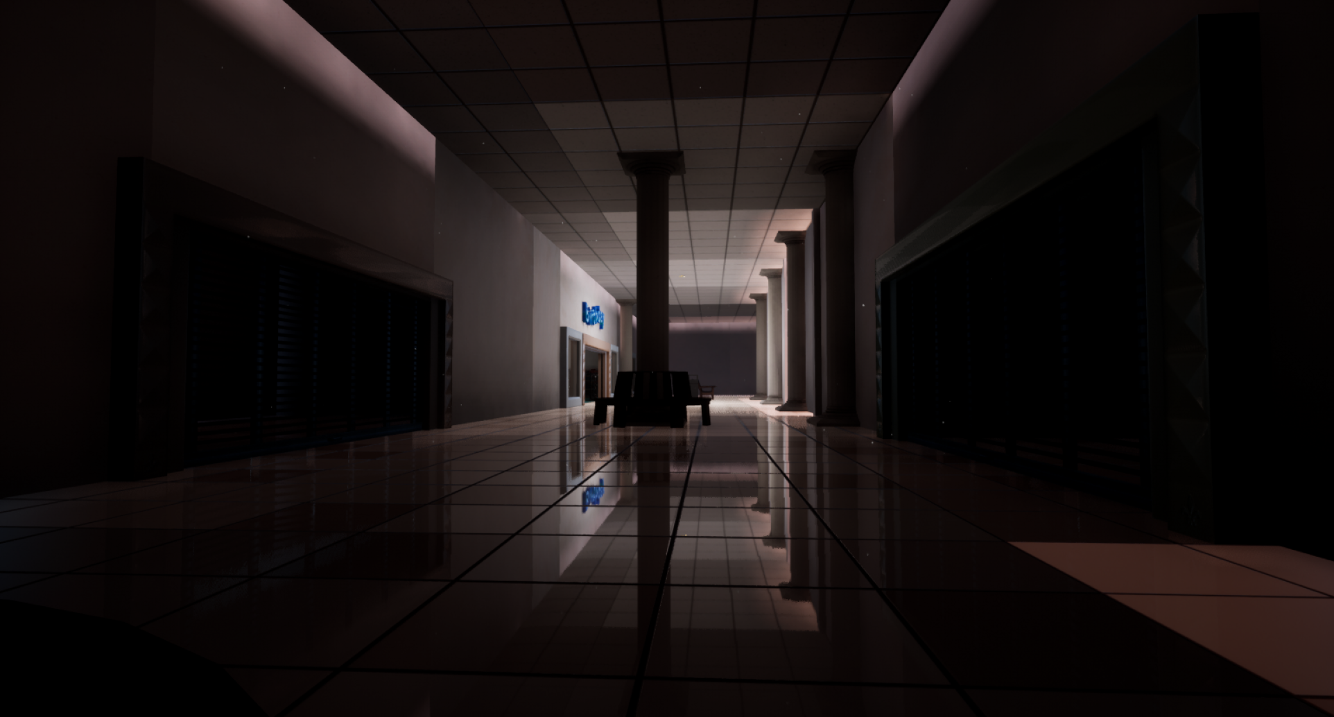 dark hallway scene