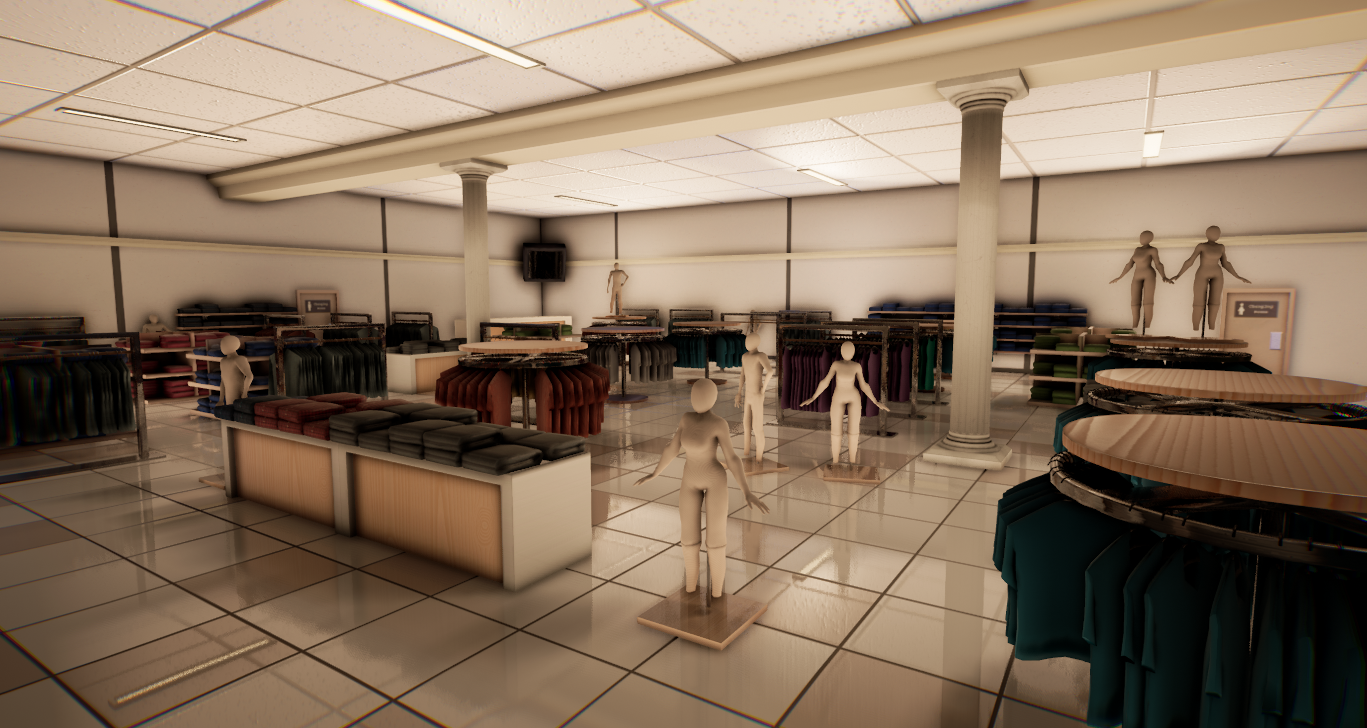 Clothing store interior