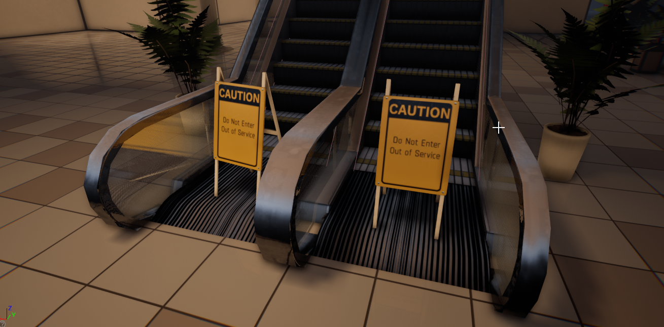 Out of service escalator signs