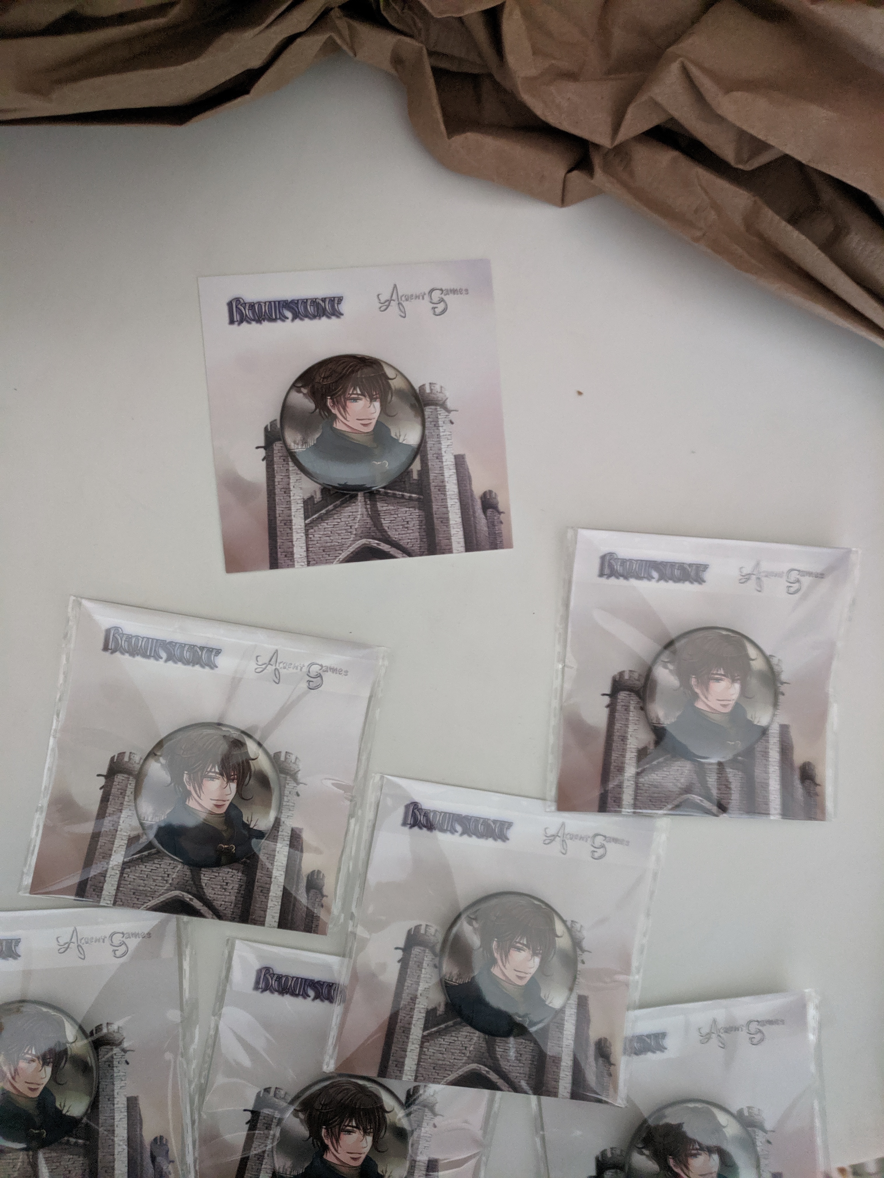 Some Kymil buttons packaged up