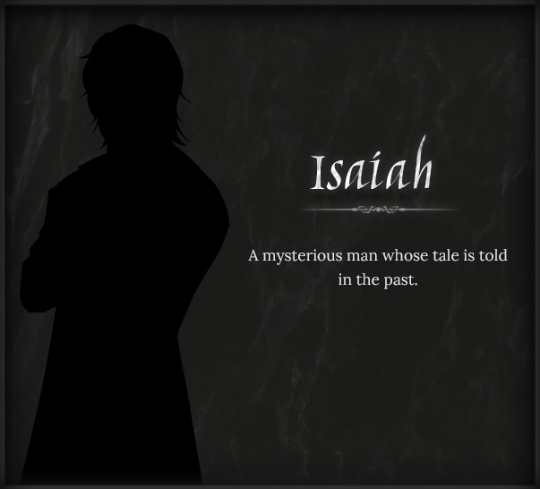 panel with info about character isaiah