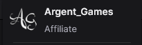 argent games with the text twitch affiliate below