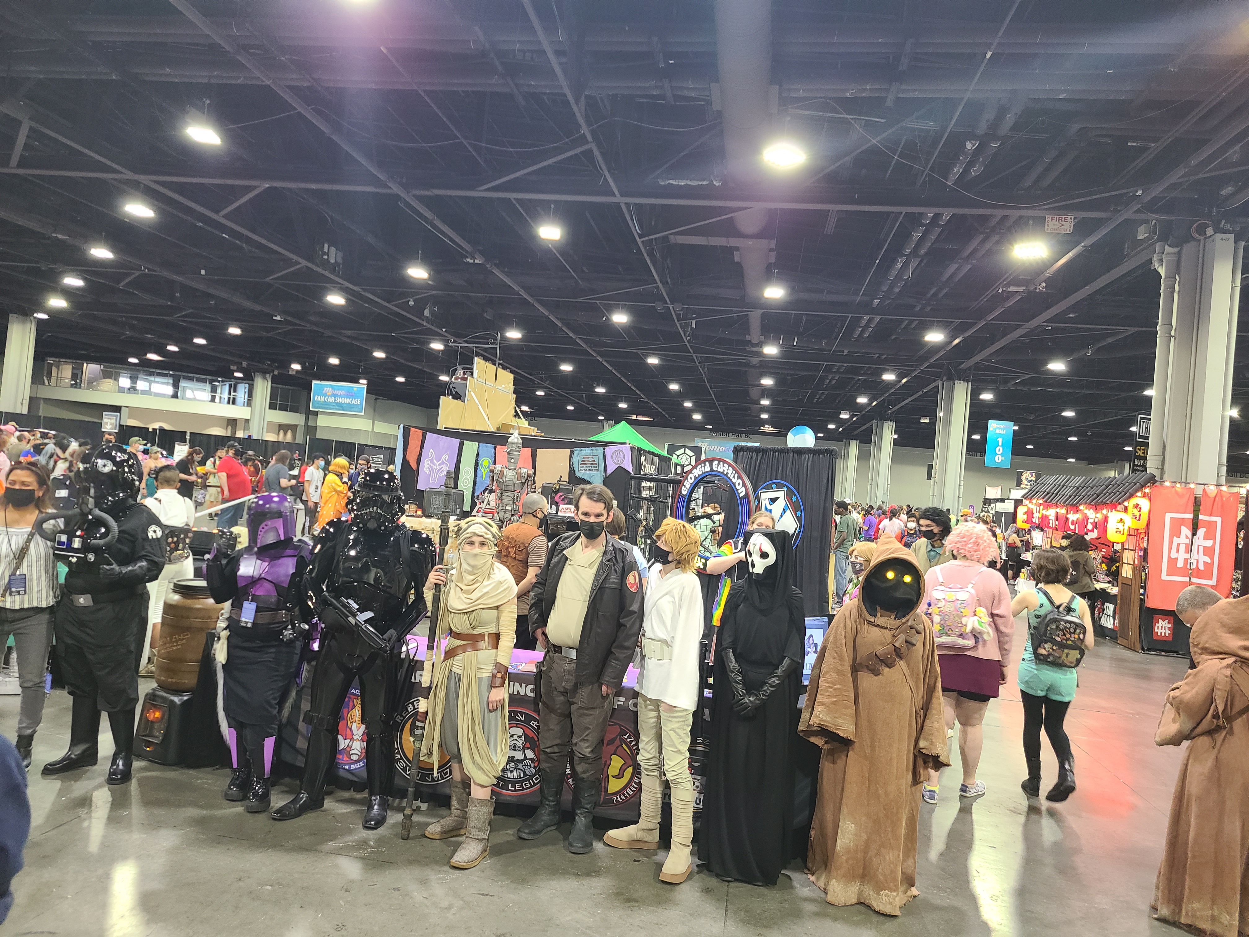 Lots of Star Wars cosplayers from the Atlanta Star Wars cosplay association
