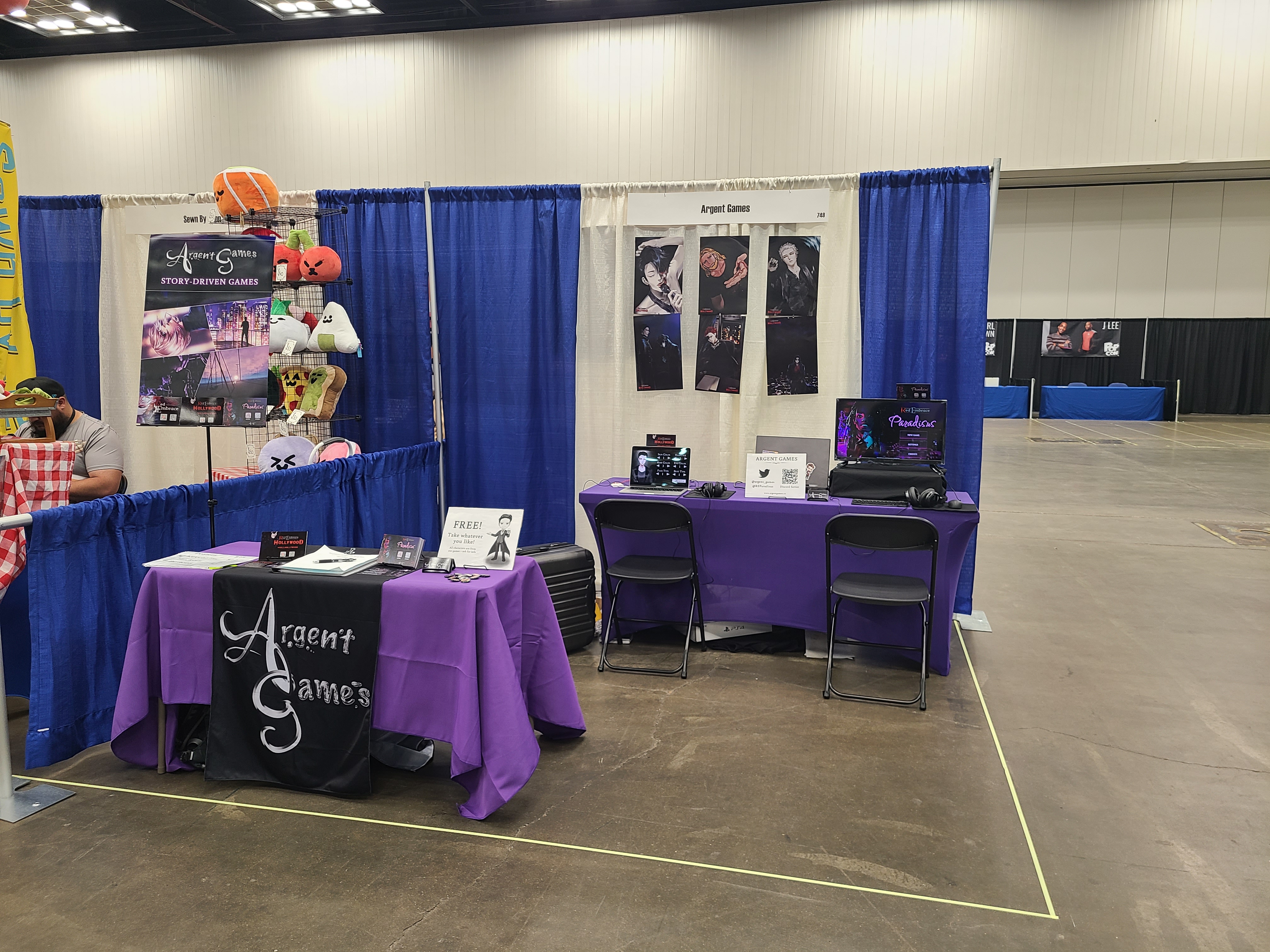our day 1 booth setup