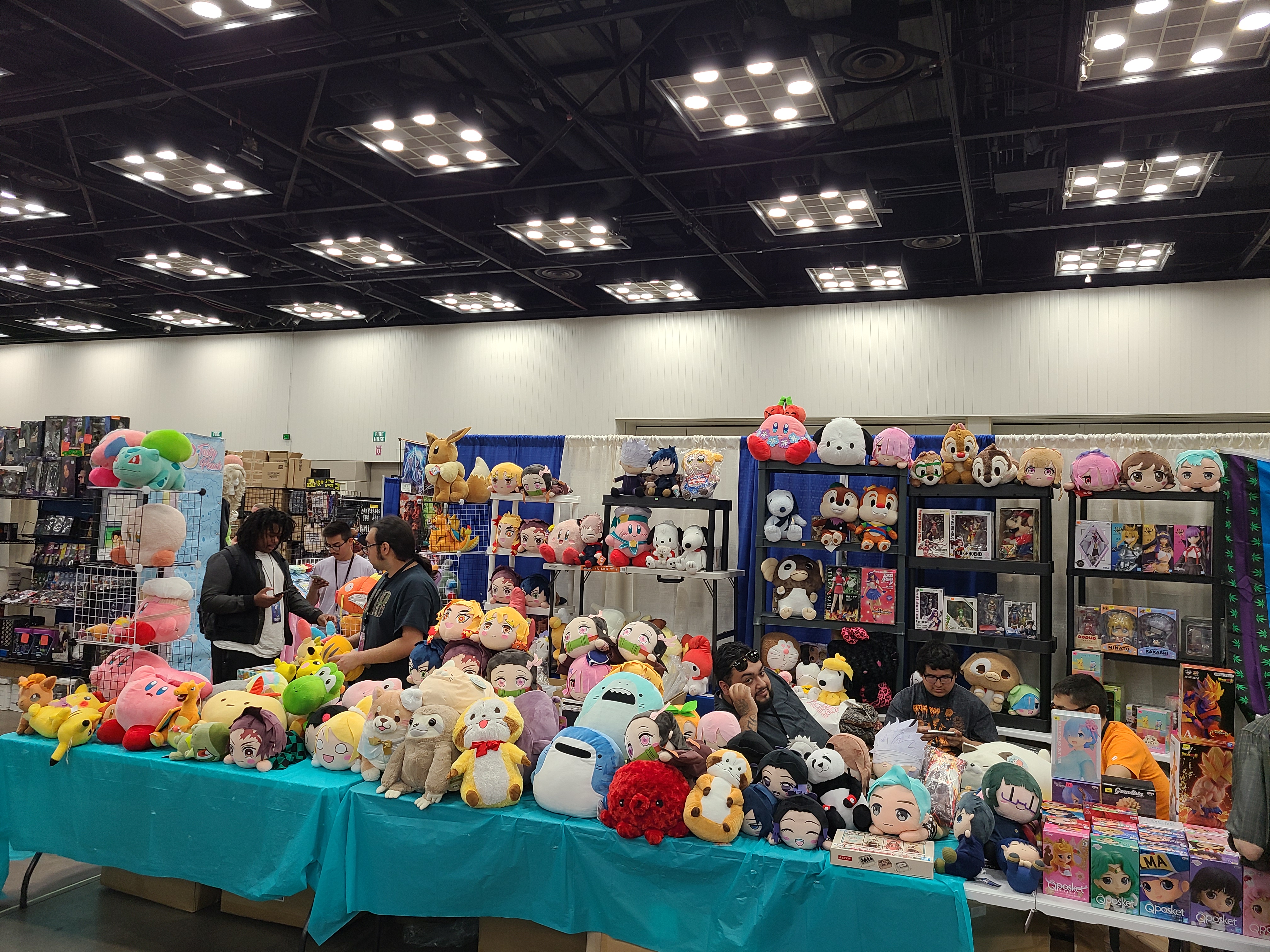 Rare Candy's booth setup with lots of authentic Japanese plushies and figures